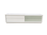 Arlo TV Unit: Versatile Entertainment Storage with Black and White Frame